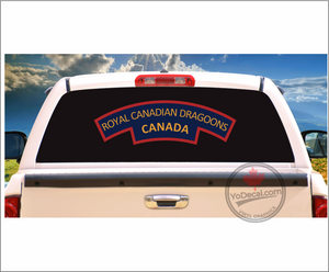 'Royal Canadian Dragoons WWII Shoulder Flash' Premium Vinyl Decal / Sticker
