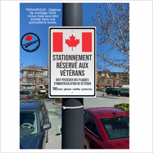 Stationnement Aux Veterans 12"x18" Panneau réfléchissant en aluminium