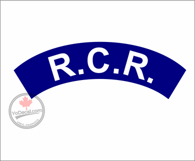 'RCR Shoulder Flash' Premium Vinyl Decal / Sticker