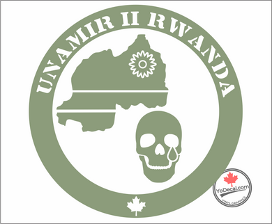 'UNAMIR II Rwanda' Premium Vinyl Decal / Sticker