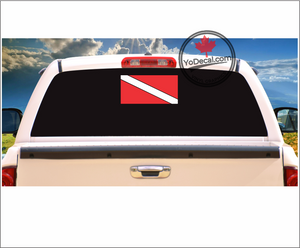 'Diver Down Scuba Flag' Premium Vinyl Decal / Sticker