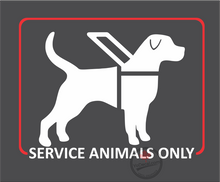 'Service Animals Only' Premium Vinyl Decal / Sticker