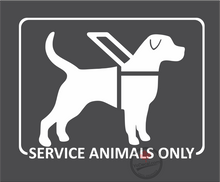 'Service Animals Only' Premium Vinyl Decal / Sticker