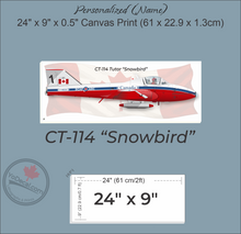 CT-114 Tutor "Snowbird" Side Profile Personalized Canvas Print