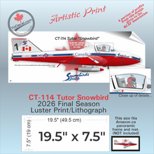 CT-114 Tutor Snowbird "How Lucky I Am" Side Profile Art Print / Lithograph