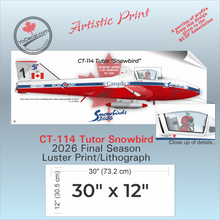 CT-114 Tutor Snowbird "How Lucky I Am" Side Profile Art Print / Lithograph