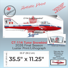 CT-114 Tutor Snowbird "How Lucky I Am" Side Profile Art Print / Lithograph
