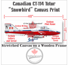 CT-114 Tutor Snowbird "How Lucky I Am" Canvas Print