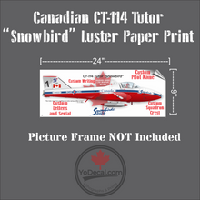 CT-114 Tutor Snowbird "How Lucky I Am" Canvas Print