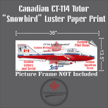 CT-114 Tutor Snowbird "How Lucky I Am" Canvas Print