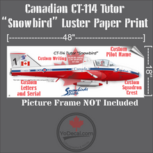 CT-114 Tutor Snowbird "How Lucky I Am" Canvas Print