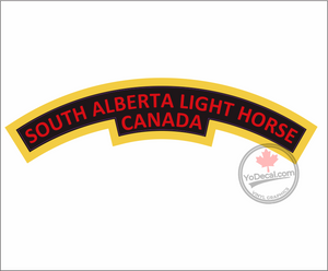 'South Alberta Light Horse WWII Shoulder Flash' Premium Vinyl Decal / Sticker