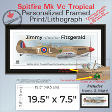Malta Spitfire Mk Vc Tropical PERSONALIZED Aircraft Print / Lithograph