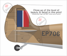 Malta Spitfire Mk Vc Tropical PERSONALIZED Aircraft Print / Lithograph