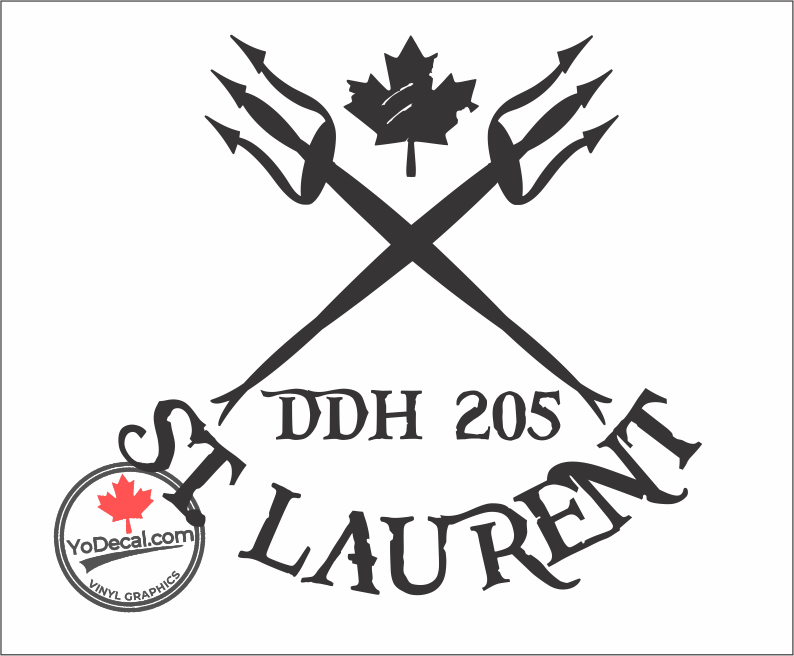 'DDH 205 St Laurent & Tridents' Premium Vinyl Decal / Sticker