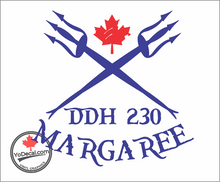 'DDH 230 Margaree & Tridents' Premium Vinyl Decal / Sticker