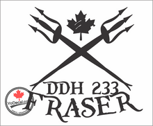 'DDH 233 Fraser & Tridents' Premium Vinyl Decal / Sticker