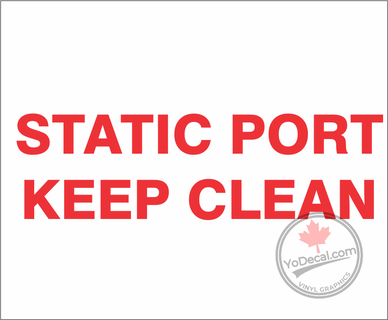 'Static Port Keep Clean' Premium Vinyl Decal / Sticker – YoDecal.com