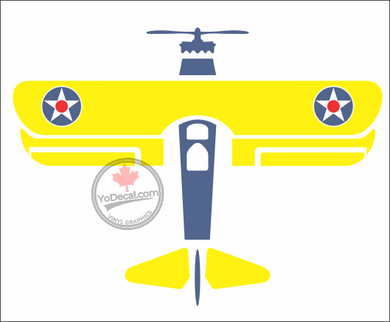 'Stearman Biplane Beauty' Premium Vinyl Decal Sticker