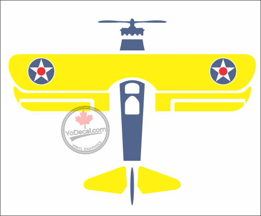 'Stearman Biplane Beauty' Premium Vinyl Decal Sticker