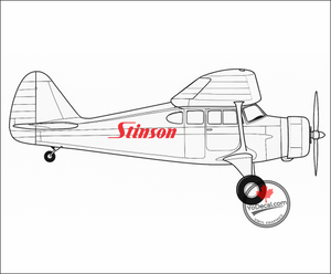 'Stinson Reliant Logo 3' Premium Vinyl Decal Stencil Sticker