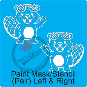 Aircraft Tail / Nose Art "Canadian Beaver" Premium Vinyl Decal Stencil Sticker