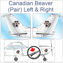 Aircraft Tail / Nose Art "Canadian Beaver" Premium Vinyl Decal Stencil Sticker