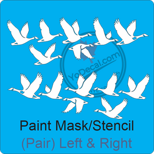 Aircraft Tail / Nose Art "Canadian Geese" Premium Vinyl Decal Stencil Sticker