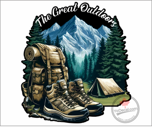 'The Great Outdoors Hiking Boots' Premium Vinyl Decal / Sticker