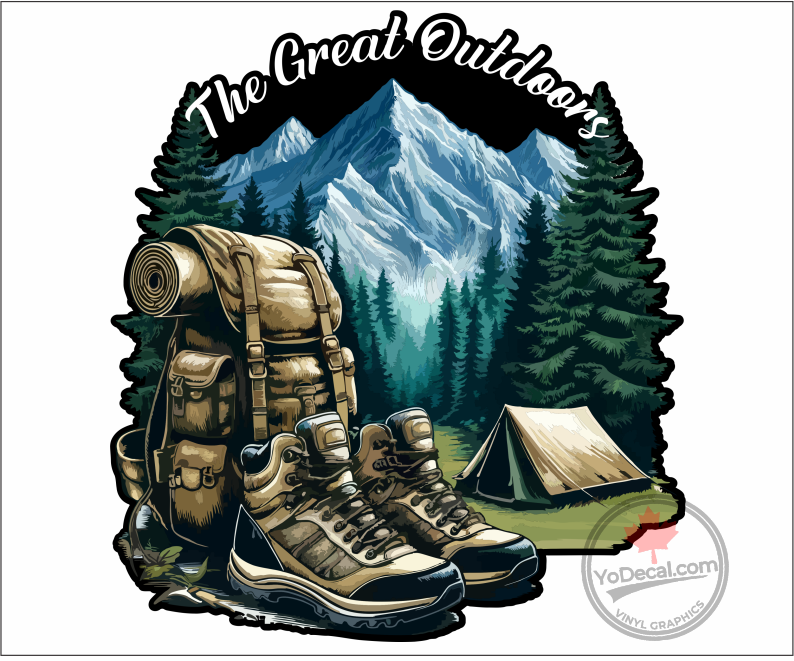 'The Great Outdoors Hiking Boots' Premium Vinyl Decal / Sticker