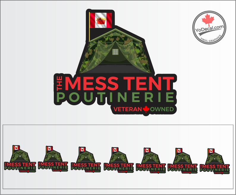 'The Mess Tent Poutinerie Graphic' Premium Vinyl Decal