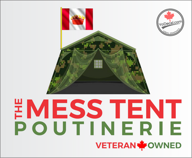 'The Mess Tent Poutinerie Graphic' Premium Vinyl Decal