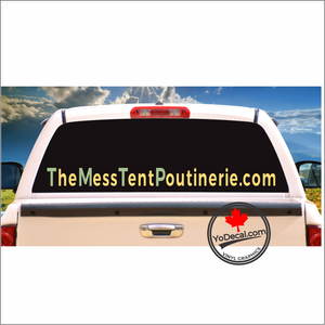 'The Mess Tent Poutinerie Website' Premium Vinyl Decal