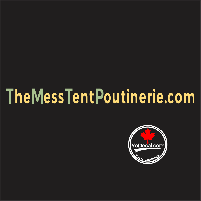 'The Mess Tent Poutinerie Website' Premium Vinyl Decal