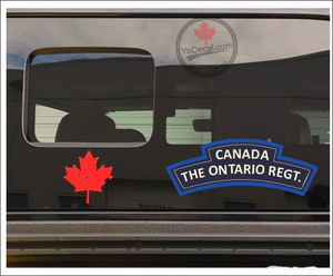 'The Ontario Regiment' WWII Shoulder Flash Premium Vinyl Decal / Sticker