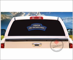 'The Ontario Regiment' WWII Shoulder Flash Premium Vinyl Decal / Sticker