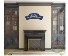 'The Ontario Regiment' WWII Shoulder Flash Premium Vinyl Decal / Sticker