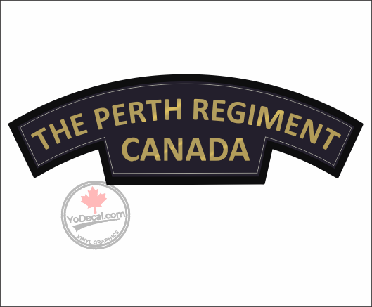 The Perth Regiment WWII Shoulder Flash' Premium Vinyl Decal / Sticker