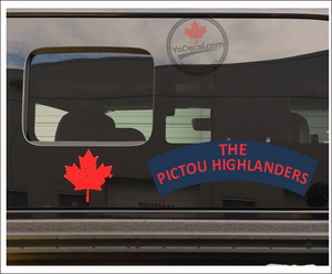 'The Pictou Highlanders' WWII Shoulder Flash Premium Vinyl Decal / Sticker