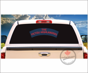 'The Pictou Highlanders' WWII Shoulder Flash Premium Vinyl Decal / Sticker