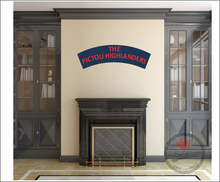 'The Pictou Highlanders' WWII Shoulder Flash Premium Vinyl Decal / Sticker