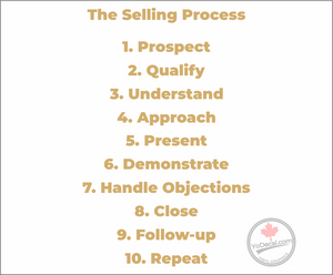 'The Selling Process - Teach & Motivate' Premium Vinyl Decal / Sticker