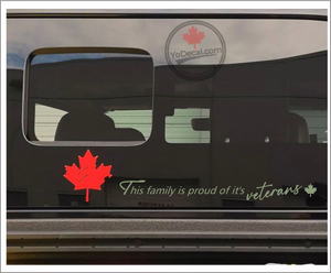 'This Family Is Proud of It's Veterans' Premium Vinyl Decal / Sticker