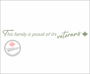 'This Family Is Proud of It's Veterans' Premium Vinyl Decal / Sticker