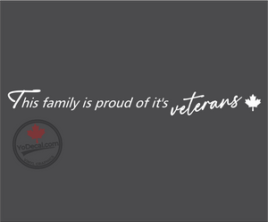 'This Family Is Proud of It's Veterans' Premium Vinyl Decal / Sticker