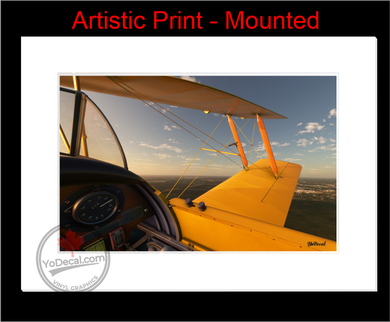 'Tiger Moth Heavenly View (Mounted ARTISTIC PRINT)' Premium Wall Art