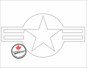 Swedish Air Force Low-Vis Roundel Stickers - 75mm Vinyl Decals For Models Or Laptops - Pack Of 2