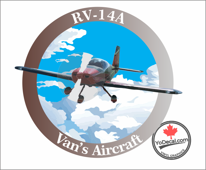 'Van's Aircraft RV-14A Full Colour' Premium Vinyl Decal