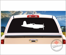 'Vought F4U Corsair WWII Sideview Silhouette' Premium Vinyl Decal / Sticker