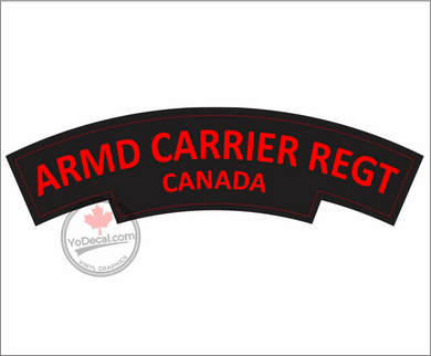 '1st Canadian Armoured Personnel Carrier Regiment' WWII Shoulder Flash Premium Vinyl Decal / Sticker